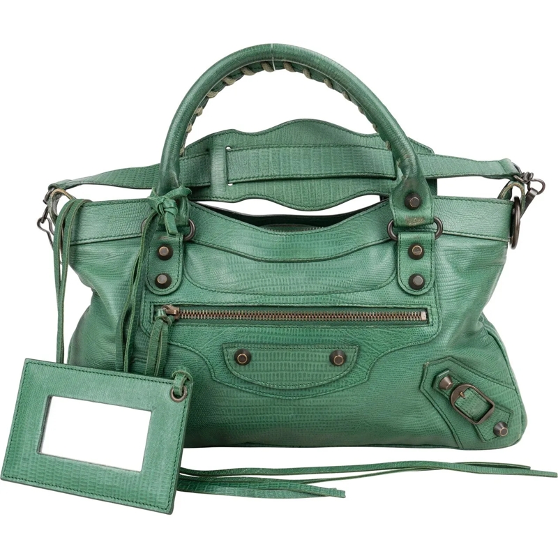 Balenciaga Tote Balenciaga Green Leather Limited 10th Anniversary  grün