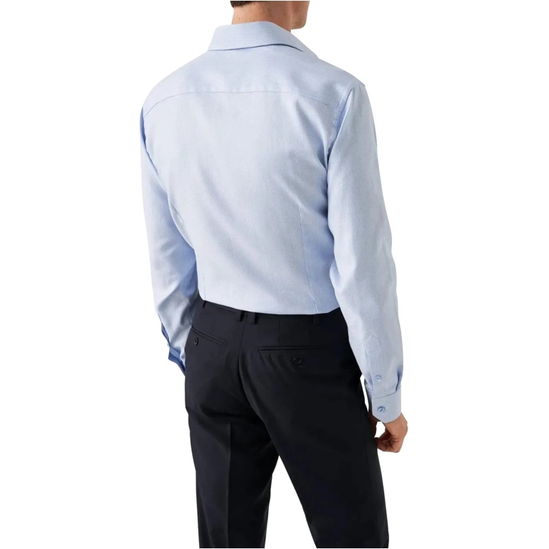 Eton  Eton Semi Solid Signature Twil Shirt Lange Mouw Ov blau(Image 3)