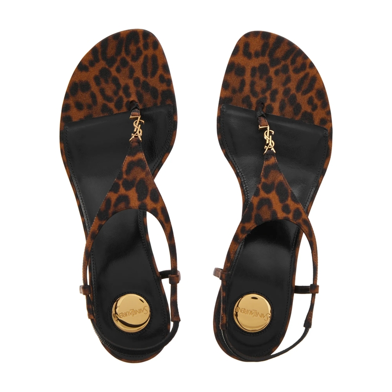 Saint Laurent Sandaletten mit Absatz Cassandra Sandals Naturale(Image 6)