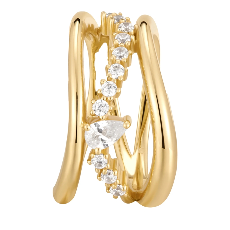 Ania Haie Ring 925er Sterlingsilber Sparkle Ring gold(Image 3)