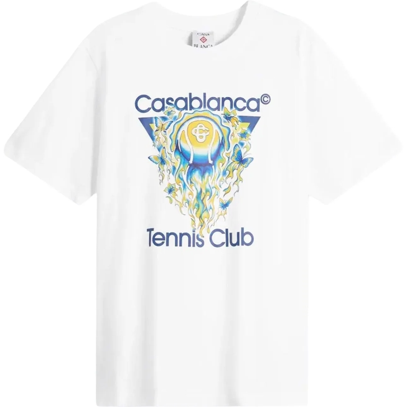 Casablanca T-shirt Heren Tennis Club Icon T-Shirt Wit weiß
