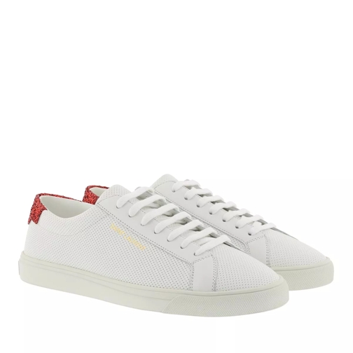 Saint Laurent Andy Sneaker Perforated Leather White Optic Low-Top Sneaker