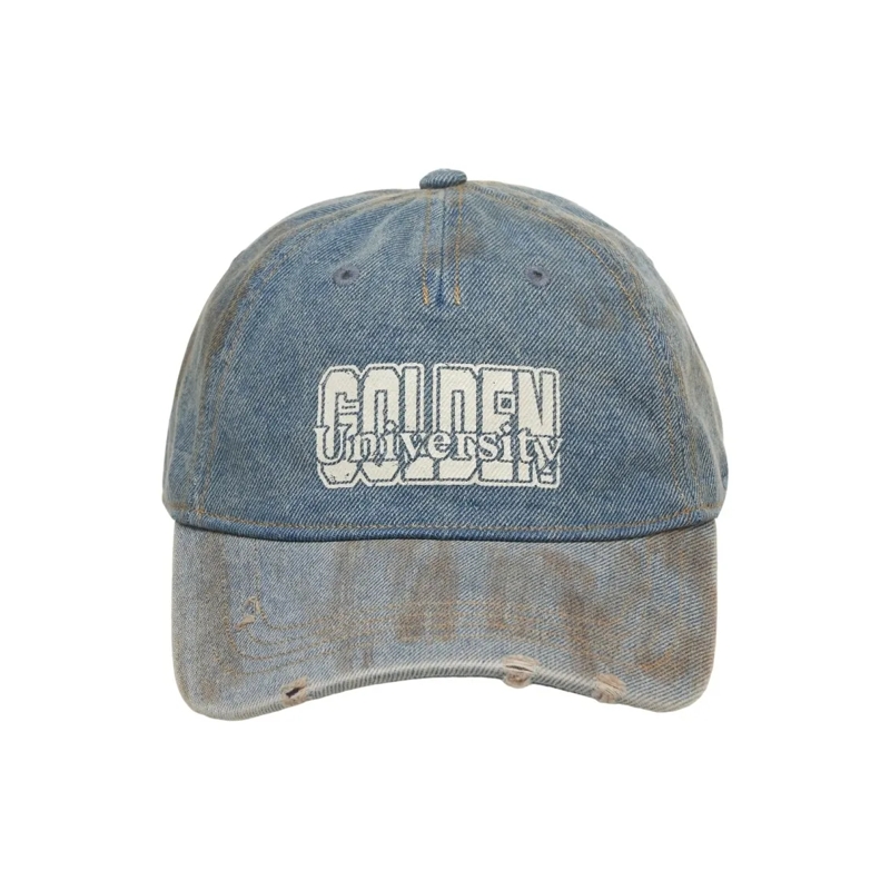 Golden Goose Hut Baseball Cap With Logo Blue