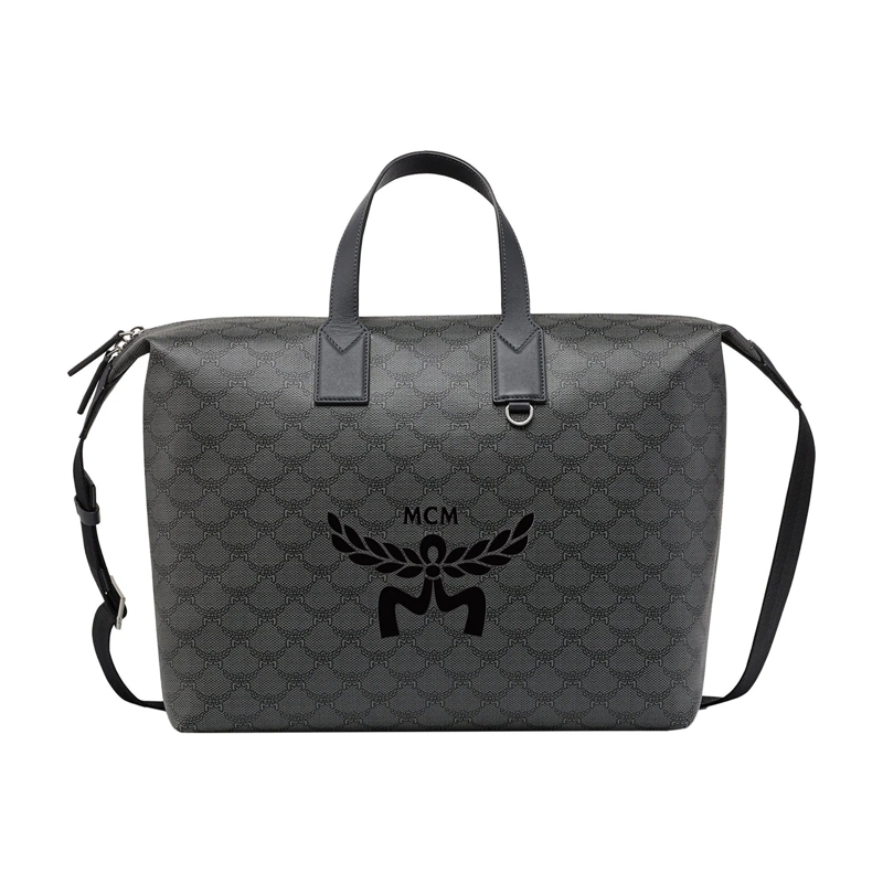 MCM Tote Shoppers & Totes Himmel querformatige Tragetasche  grau