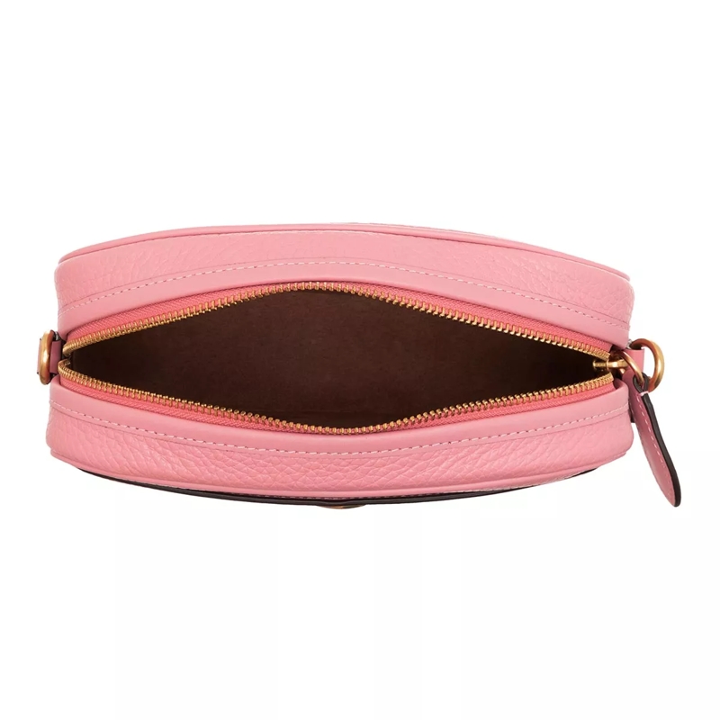 Coach Messenger Bag Soft Pebble Leather Camera Bag Bubblegum(Image 5)