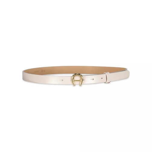 AIGNER Schmaler Gürtel mit Schnalle in Gold 4810890408789 Weiß Leren Riem