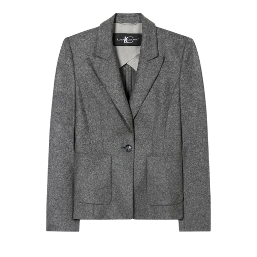 Luisa Cerano Flanell-Blazer dark grey melange Giacca di transizione