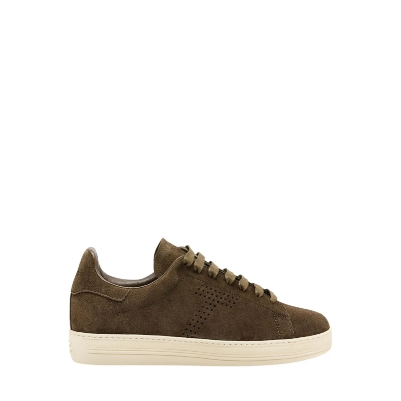 Tom Ford Sneaker basse Military Green Suede Warwick Sneakers Brown