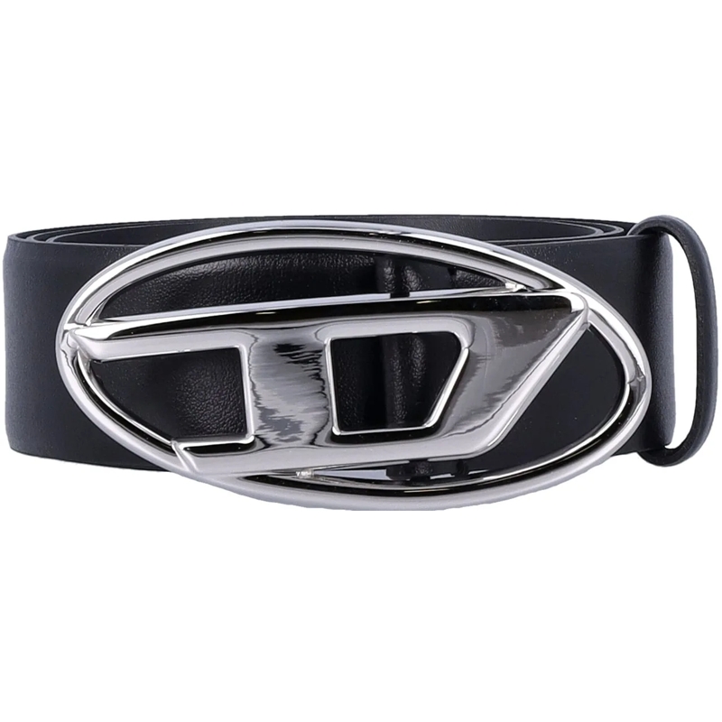 Diesel Leren Riem B-1Dr Nero schwarz