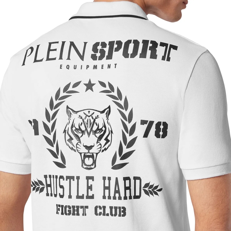 Plein Sport Top Poloshirt Carbon Tiger weiss(Image 4)