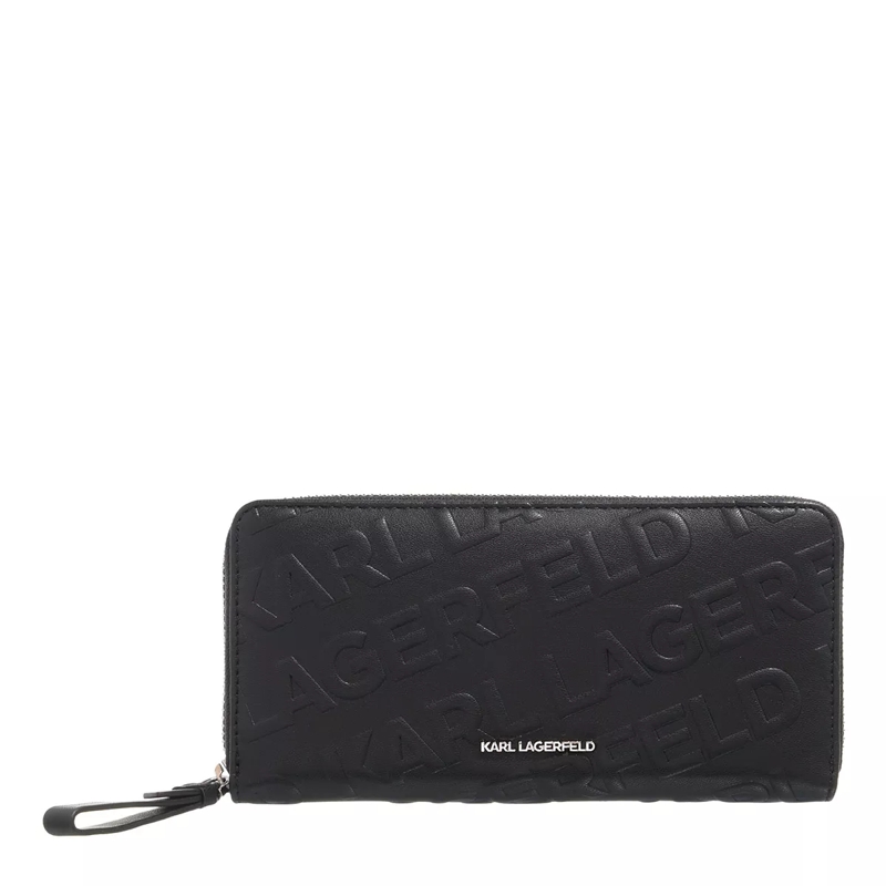 Karl Lagerfeld Portefeuille à fermeture Éclair K/Essential Cont Zip Wallet Black