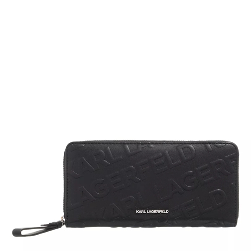 Karl Lagerfeld K/Essential Cont Zip Wallet Black Ritsportemonnee