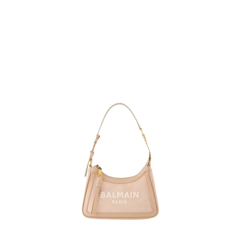 Balmain Schultertasche B-Army Shoulder Bag - Leather - Pink Pink