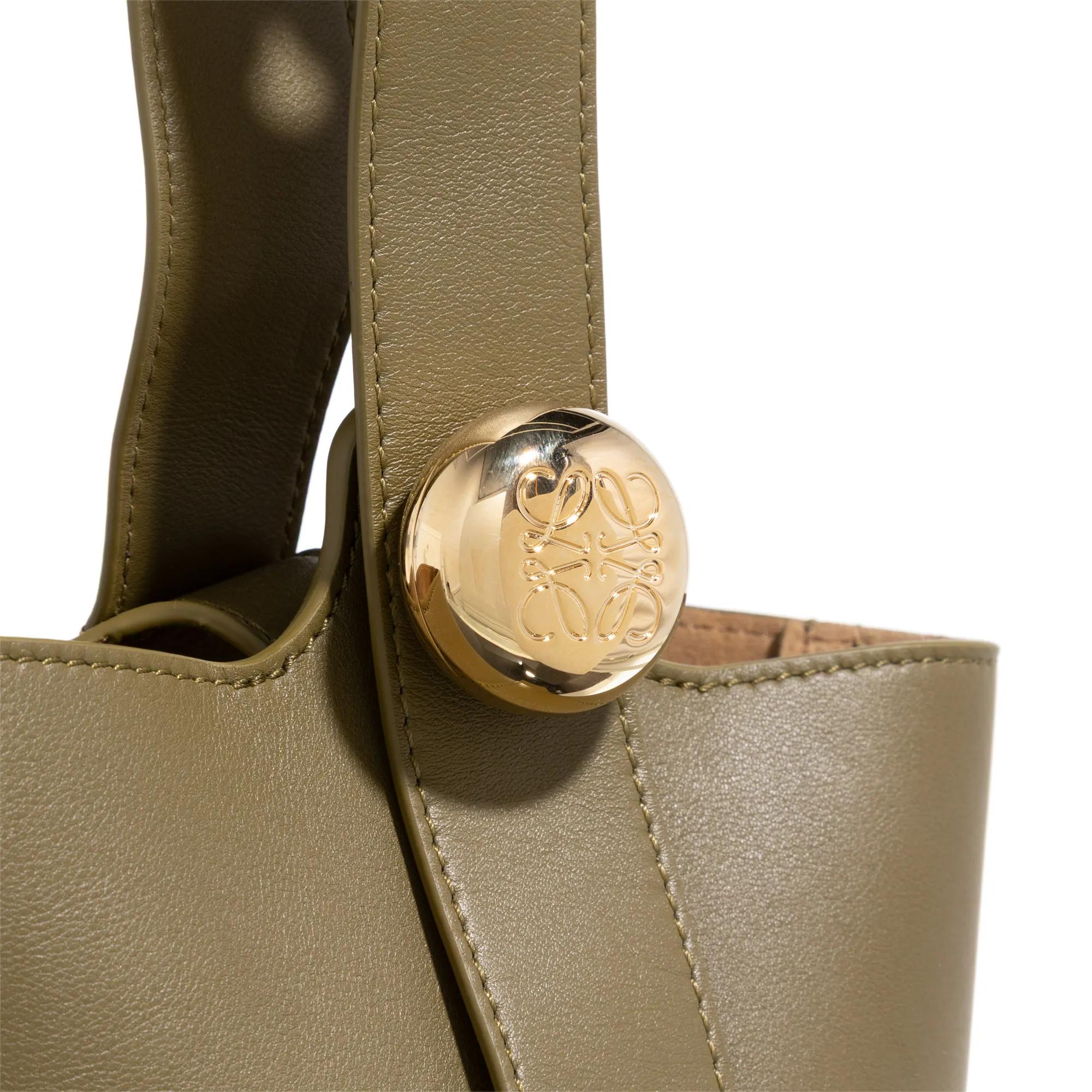 Loewe Bucket bags Mini Pebble Bucket Leather Bag in groen