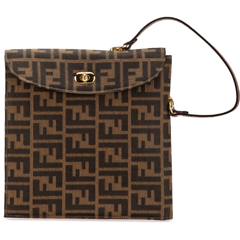 Fendi Tote Zucca Canvas Handbag braun