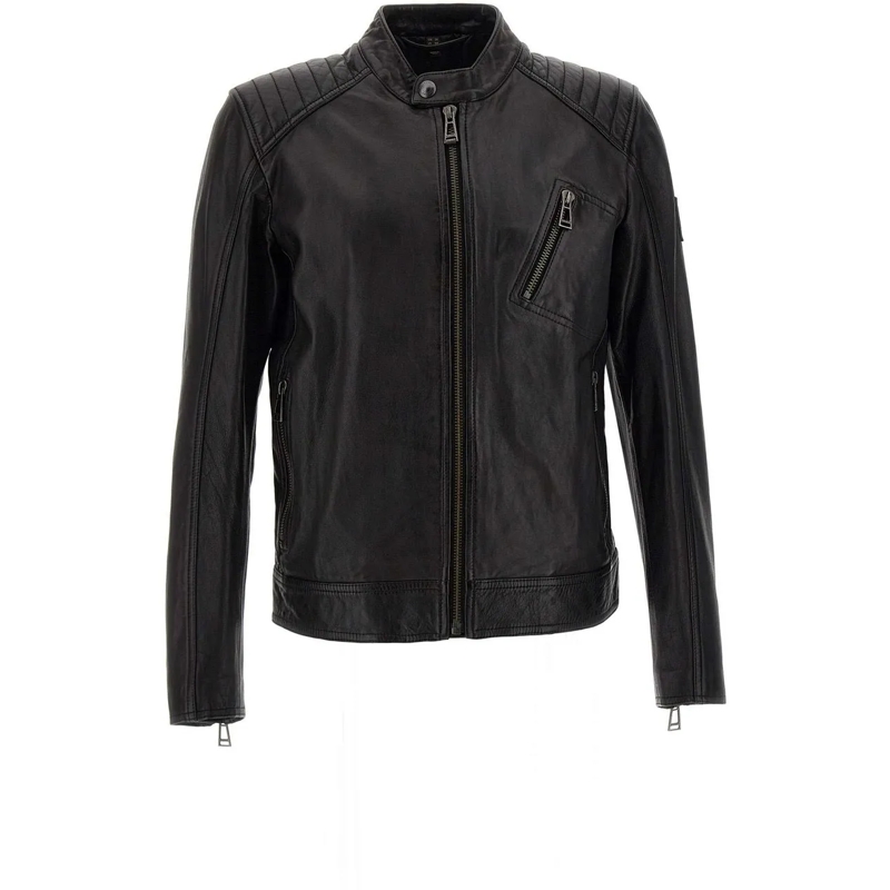Belstaff Lederjacke Jackets Black Schwarz