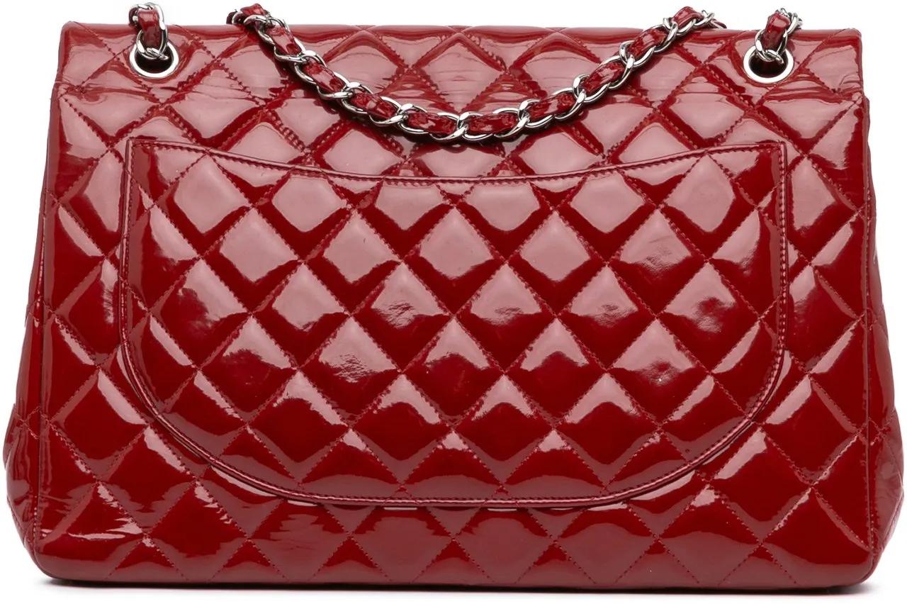 Chanel Crossbody bags 2010-2011 Maxi Classic Patent Double Flap in rood