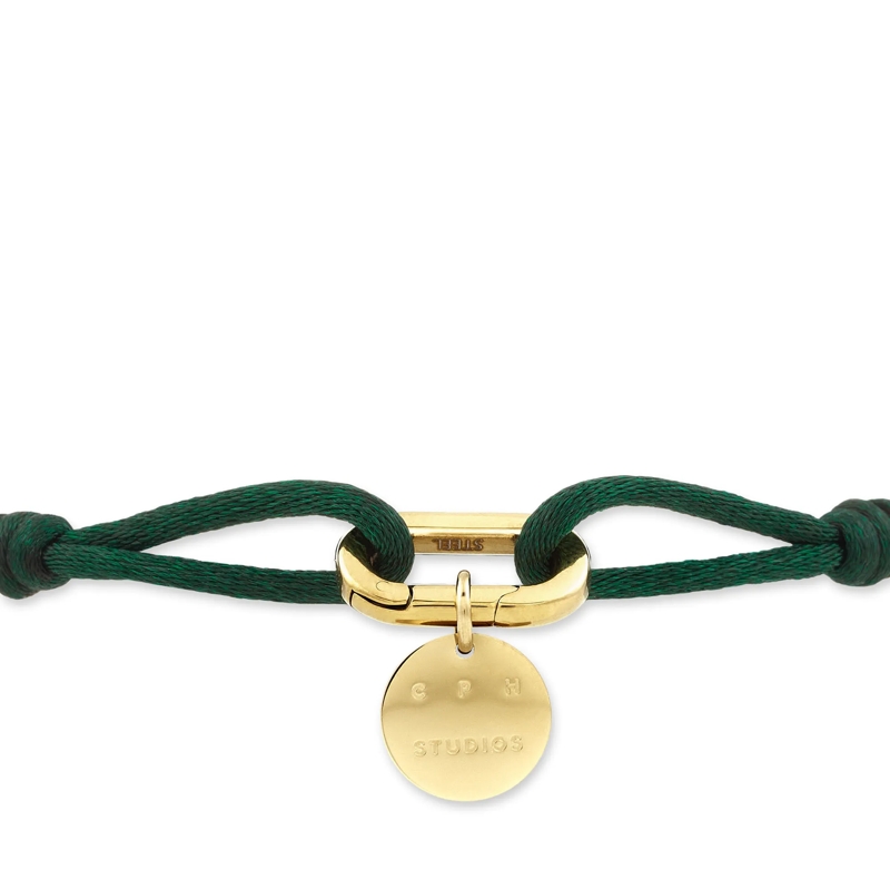 Copenhagen Armband Edelstahl Fabric Link grün(Image 3)