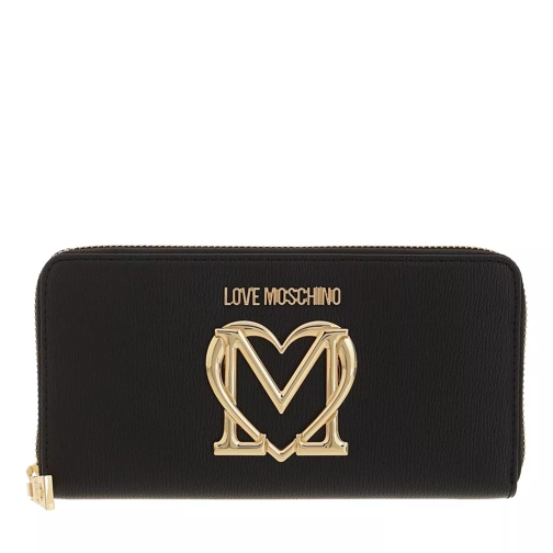 Love Moschino Portafogli Pu Nero Nero Zip-Around Wallet