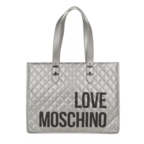 Love Moschino Logo Quilted Shopping Bag Fucile Shoppingväska