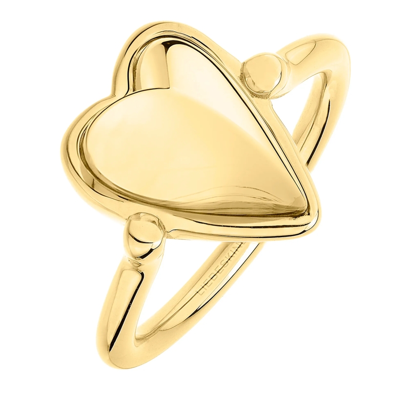 Liebeskind Berlin Ring Edelstahl Metal Heart gold