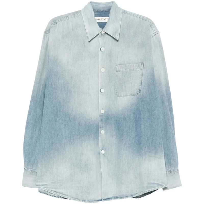 Our Legacy T-Shirt Above Shirt Cris Wash blau