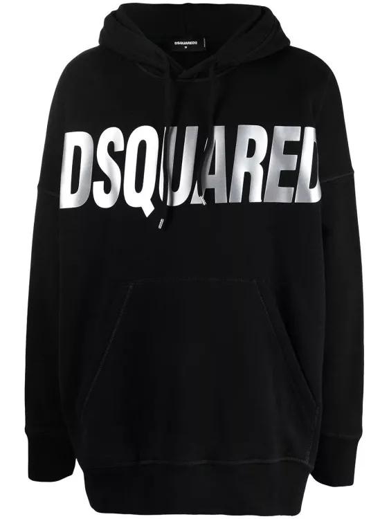 Dsquared2 - Logo-Print Hoodie - Größe S - black