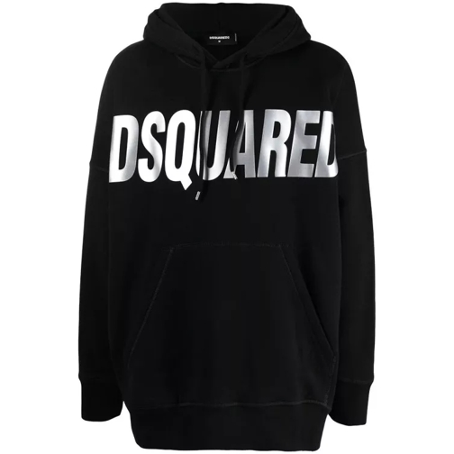 Dsquared2 Logo-Print Hoodie Black 