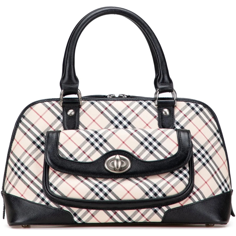 Burberry Tote Nova Check Canvas Handbag braun