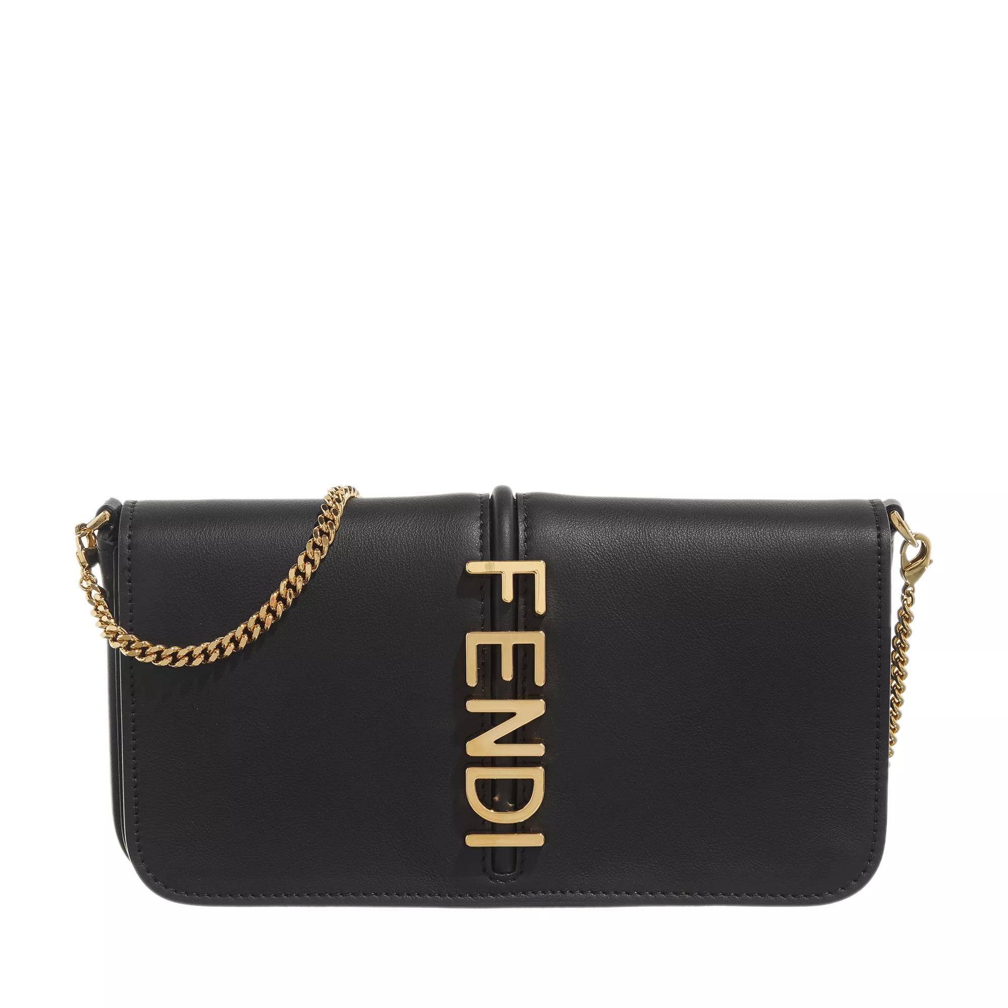 Fendi Portemonnaie - Fendigraphy Wallet on Chain - Gr. unisize - in Schwarz - für Damen