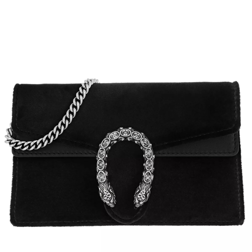 Gucci Dionysus Velvet Super Mini Bag Black Crossbody Bag