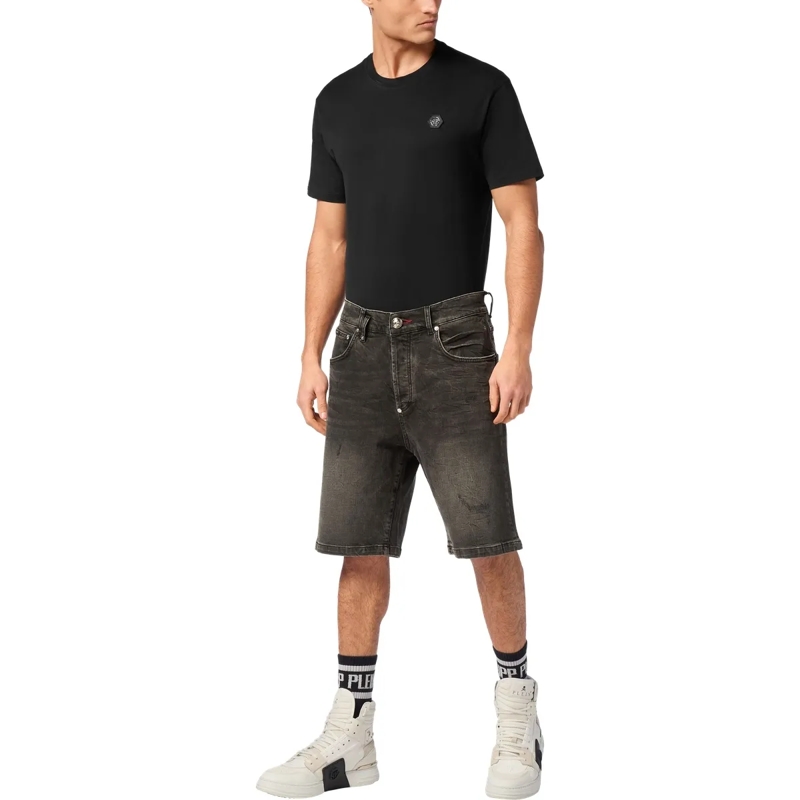 Philipp Plein Shorts Jeansshorts Skull grau(Image 4)