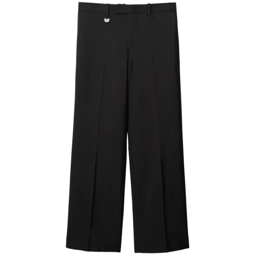 Burberry  Trousers With Logo Black