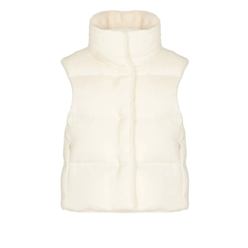 Herno Übergangsjacke Ivory Silk And Cashmere Padded And Quilted Vest Neutrals