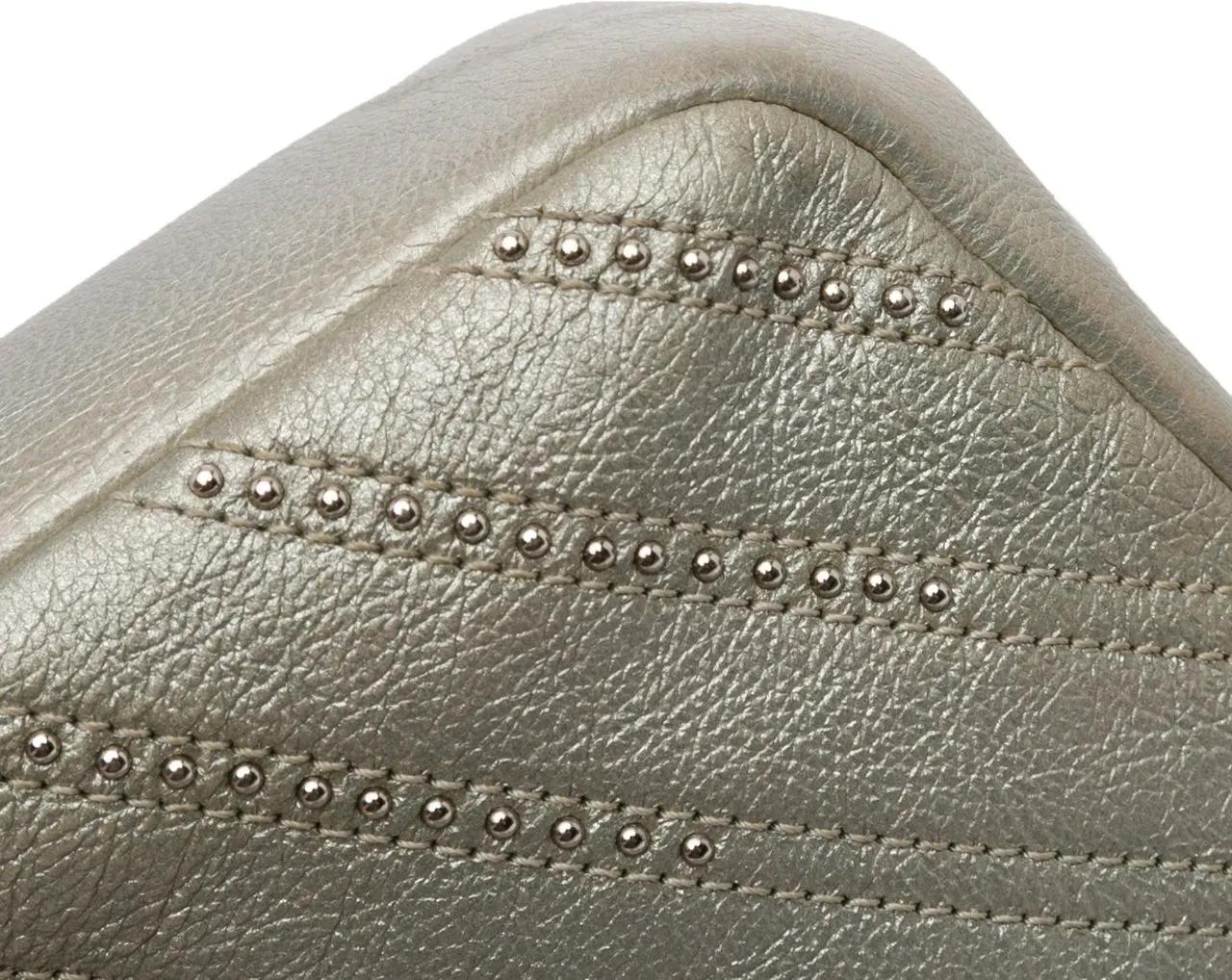 Chanel Hobo bags Small Chevron Calfskin Stud Wars Flap in zilver