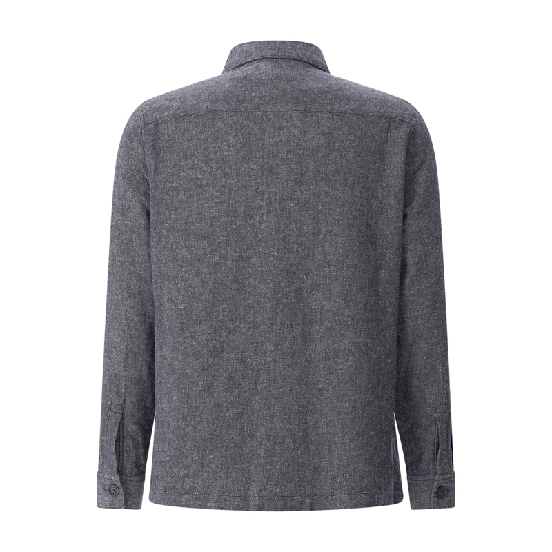 Barbour Hemd Overshirt Stillwater aus Leinen-Mix blau(Image 2)