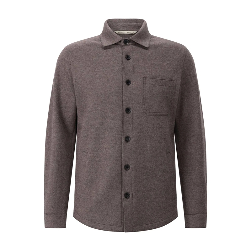 Maurizio Baldassari  Overshirt aus Schurwolle Braun