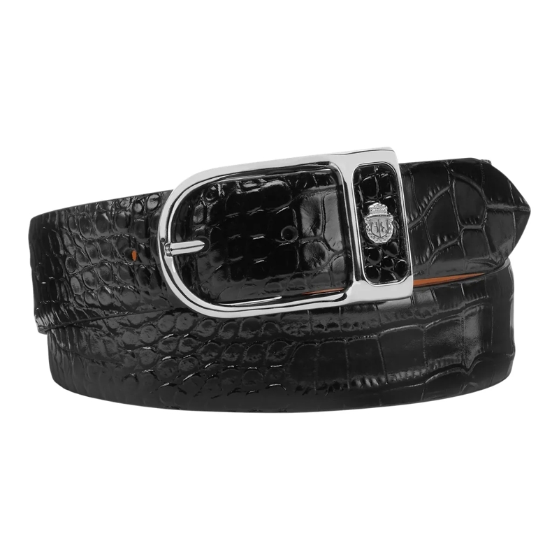BILLIONAIRE Gürtel Gürtel Crocco Geprägt schwarz