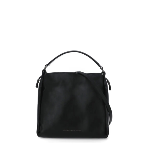 Brunello Cucinelli Leather Hand Bag Black Crossbody Bag