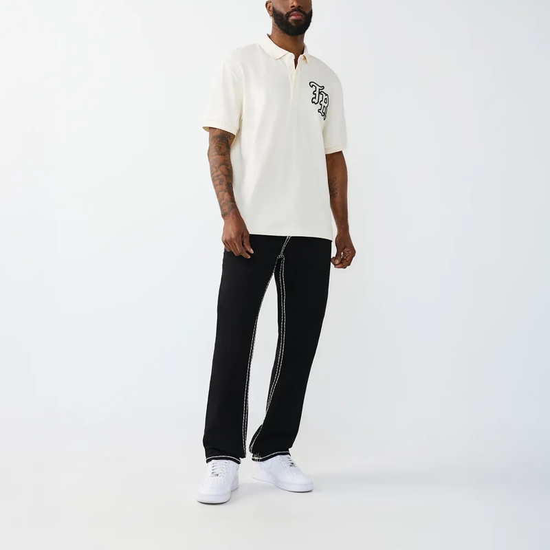 True Religion T-Shirt Poloshirt weiss(Image 2)