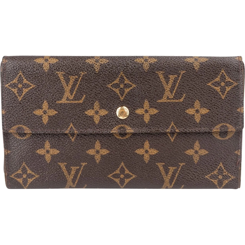 Louis Vuitton Geldbörse Louis Vuitton Canvas Monogram Sarah Wallet braun