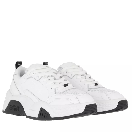Versace Jeans Couture Chunky Soft Leather Mesh Sneakers White Low-Top Sneaker
