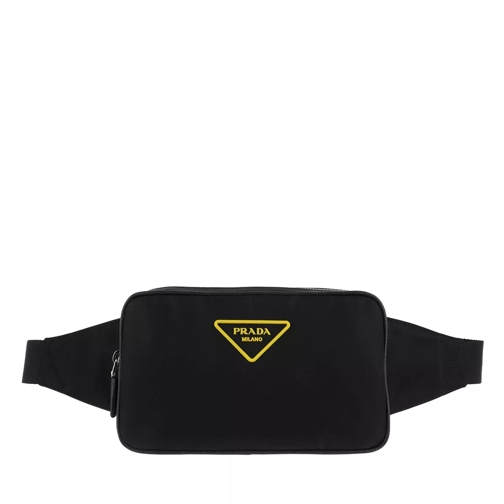 Prada Logo Belt Bag Black/Yellow Midjeväskor