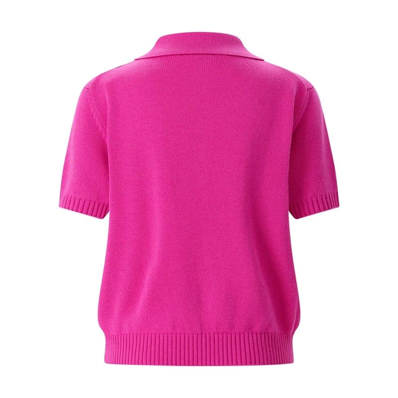 Givenchy Poloshirt Kurzarmpullover aus Wolle & Kaschmir pink(Image 3)