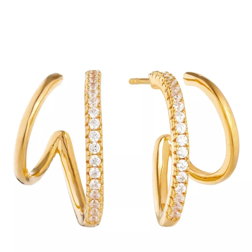 Sif Jakobs Jewellery Ellera Due Grande Earrings 18K gold plated Orecchini a cerchio