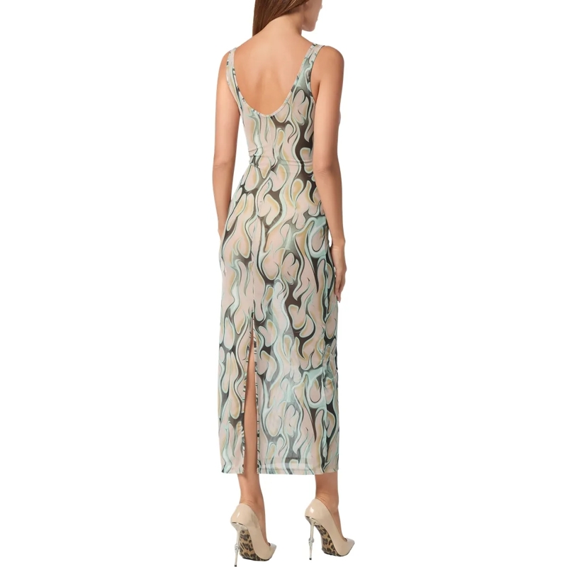 Philipp Plein Maxikleid Kleid Flame nude(Image 2)