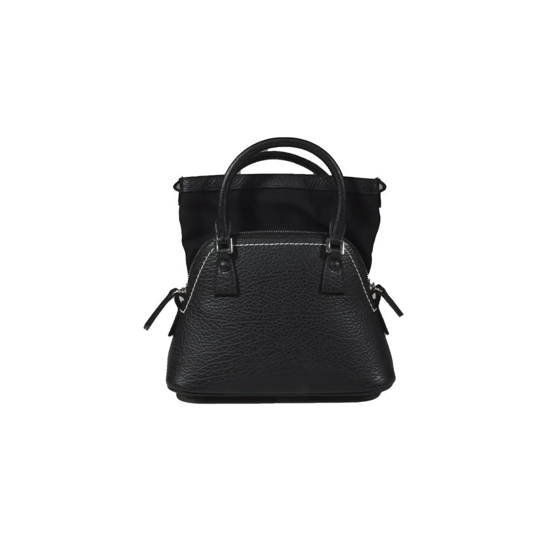Maison Margiela Hobo bags Small Black 5Ac Leather Crossbody Bag in zwart