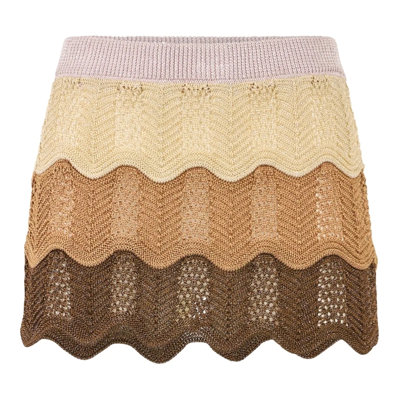 Philipp Plein Wollrock Mini Skirt Color Wave rose