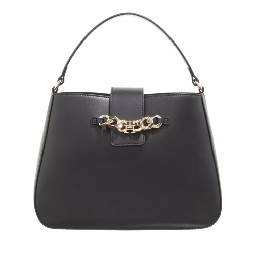 Tommy Hilfiger Th Luxe Satchel Black Borsa a tracolla