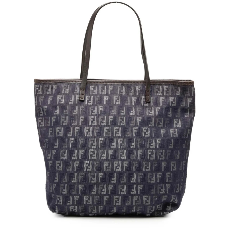 Fendi Shopper Zucchino Denim Tote blau